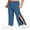 Blue, variant on Men' Tear Away Pants 2 Side Snap Open Bottom Sweatpants Loose Fit Casual Post Surgery Pants with Pockets Deep Blue