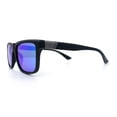 thumbnail image 6 of Polarized Mens Refined Rectangle Color Mirror Sport Horn Rim Sunglasses Black - Green Mirror, 6 of 8