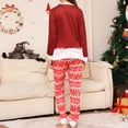 thumbnail image 4 of Conjunto de pijamas a juego para familia, cómodo conjunto a juego de 2 piezas, ropa para el hogar para padres e hijos, 4 of 7