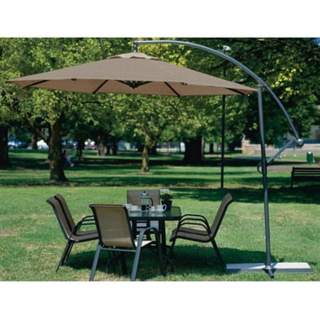 Coolaroo 10 Ft Offset Patio Umbrella Mocha Com Coolaroo 10 Ft Offset Patio Umbrella