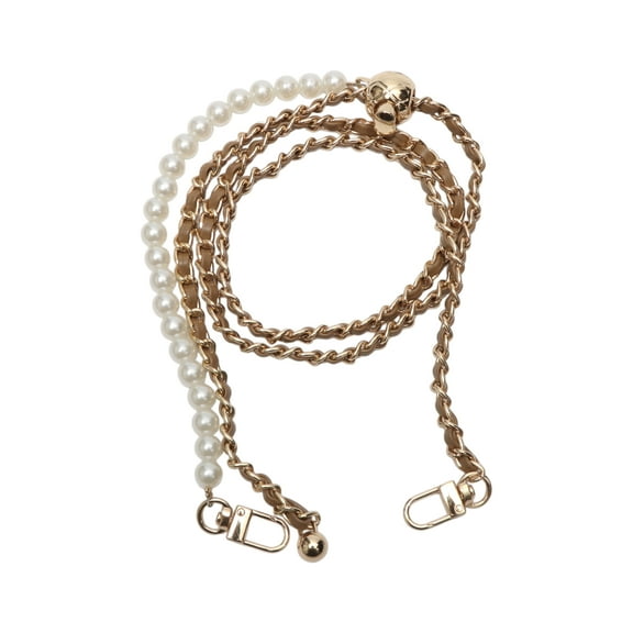 Unique Bargains 1 Pc Adjustable Handbag Strap for Travelling Light Glod Tone Coffee Color ABS Alloy PU