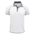 thumbnail image 3 of Zylanna Men's Polo Shirts, Moisture Wicking Quick-Dry Casual Short Sleeve Performance Tops for Golf White, 3 of 4