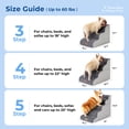 thumbnail image 4 of Escaleras para mascotas ZOMISIA, 5 peldaños para perros pequeños y grandes, color gris, 4 of 7