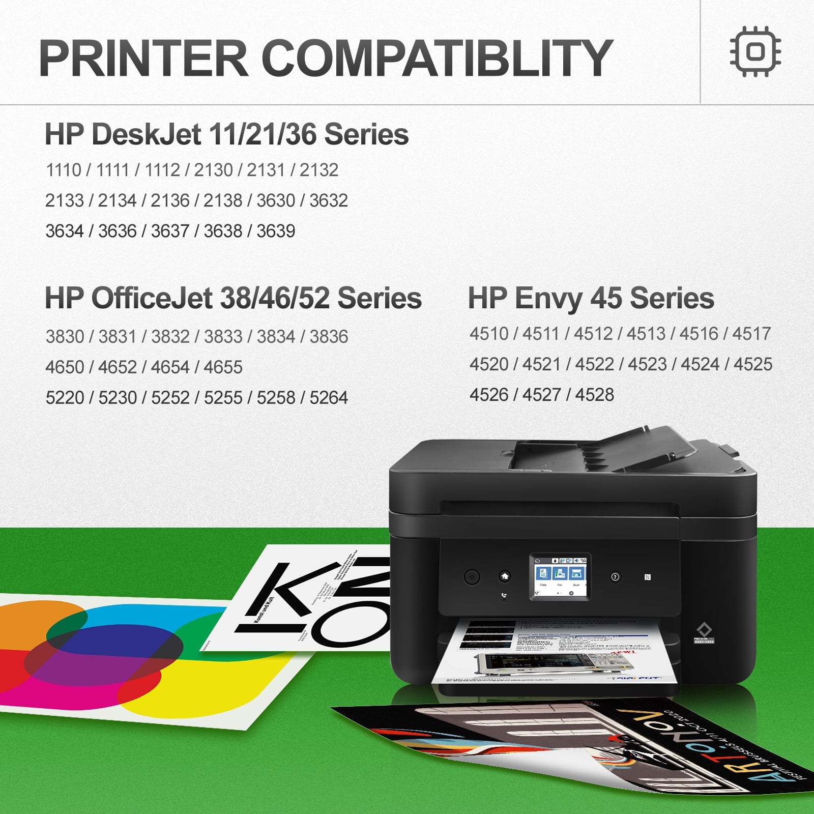 63XL Ink Cartridges for HP 63 63XL for HP Envy 4520 4516 Officejet
