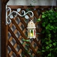 thumbnail image 3 of faroles de estilo marroquí para velas, portavelas de tamaño pequeño con paneles de cristal transparente, ideal para patio, interior/exterior, eventos, fiestas y bodas, color blanco JFHHH pequeña, 3 of 5