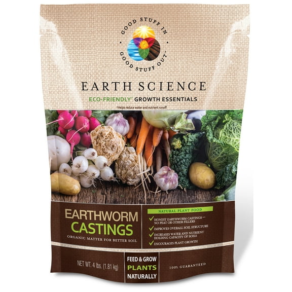 Earth Science Growth Essentials Organic Earthworm Castings 4 lb