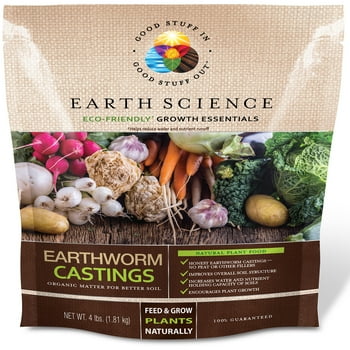 Earth Science 100% Pure Earthworm Castings  Food, 4 lb