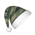 thumbnail image 2 of Fuzoiu Jungle Green Camo USA Flag Print Santa Hat Christmas Hat for kids,Santa Hats with Pompom, Unisex Xmas Holiday Hat for Christmas New Year Festive Party Supplies, 2 of 6
