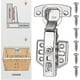 thumbnail image 3 of Bisagras de puerta de cocina ajustables de acero inoxidable de 4 piezas, bisagras ocultas de superposición completa, 3 of 5