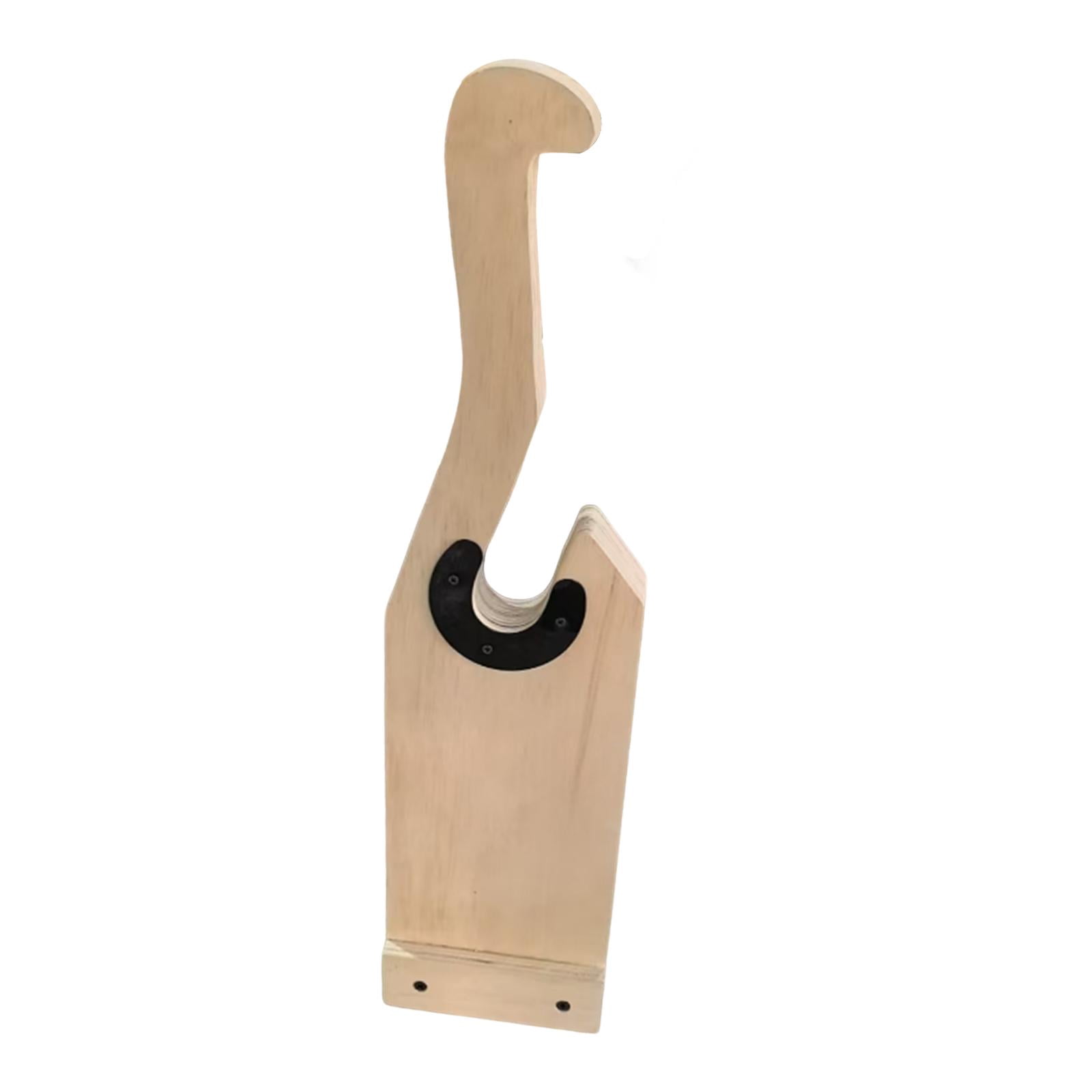 harayaa Wood Barbell Loading Jack Stand Wear Resistant Anti Slip with Groove Bayonet