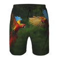 thumbnail image 4 of Yiaed Hybrid Parrot in the Forest Print Men's Swim Trunks with Lining Quick Dry Sports Shorts Beach Shorts Boardshorts-3X-Large, 4 of 5