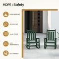 thumbnail image 5 of KINGYES Outdoor Rocking Chair HDPE All Weather Patio Rocker for Porch Garden Lawn, Green, 5 of 9
