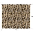 thumbnail image 5 of Brown and Black Leopard Print Shower Curtain 84"x72" ,Bathroom Decorative Shower Curtains Set with 12 Hooks,Modern Waterproof Washable Shower Curtain, 5 of 6