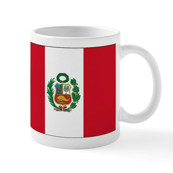 CafePress - Peru Flag Mug - 11 oz Ceramic Mug - Novelty Coffee Tea Cup