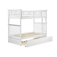 thumbnail image 3 of AFI Columbia Bunk Bed Twin over Twin with Twin Size Urban Trundle Bed, White, 3 of 8