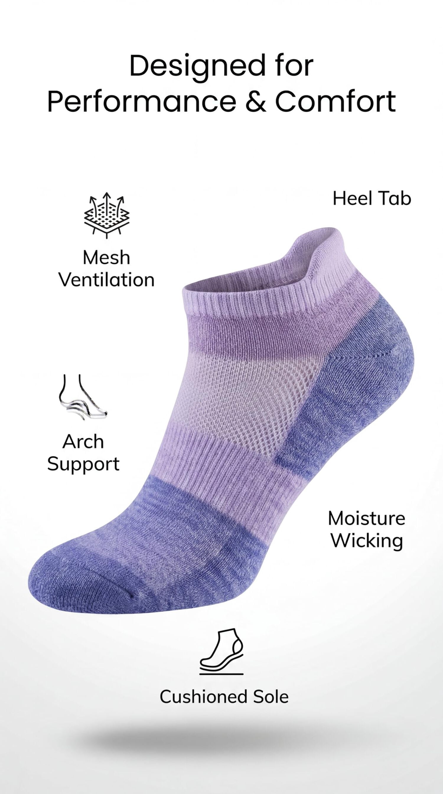 Tipi Toe Women's Performance Low-Cut Running Socks 12-Pair Set