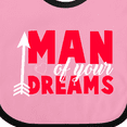 thumbnail image 4 of Inktastic Valentine's Day Man of your Dreams with a Heart and Arrow Boys or Girls Baby Bib, 4 of 4