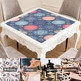 thumbnail image 6 of Extra Large Boho Anti-Slip Playing Surface for Mahjong Tables 31.5 Inch Square Rubber Mat with Quiet Design for Card Games and Family Game Nights, 6 of 7