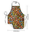thumbnail image 4 of Naloa 1Pack Adjustable Bib Apron Waterdrop Resistant Cooking Kitchen Aprons for Women Men Chef, Cute Beach Dolphin Print, 4 of 5