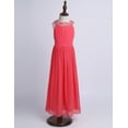 thumbnail image 3 of TiaoBug Kids Flower Girls Wedding Bridesmaid Dress Chiffon Sleeveless Birthday Party Prom Maxi Long Gowns, 3 of 7