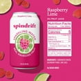 thumbnail image 2 of Spindrift Sparkling Water, Raspberry Lime Flavored, Made with Real Squeezed Fruit, Only 9 Calories per Can, 12 Fl Oz Cans, Pack of 4, 2 of 6