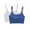 Navy Eclipse/Concrete, variant on Women's Hanes DHO104 Stretch Long Line Pullover Bralette - 2 Pack (Navy Eclipse/Concrete S)