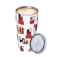 thumbnail image 2 of KLL Cute Cat And Christmas Gift Stainless Steel Vacuum Insulated Coffee Cup 20 oz Lids and Straws,Insulated Travel Mug Water Cup with Leak-Proof Straw Lid & Flip Lid, 2 of 8