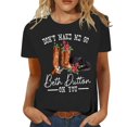thumbnail image 1 of LUOGENLI T-shirts pour Femmes Mode Décontractée Chemises Imprimées Col Rond Manches Courtes Tee Tops Tunique Blouse Tee T-shirts Femmes Blanc Valentin Noir m, 1 of 1