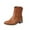 Brown, variant on Women's Shoes Women's Slip On Ankle Boots Women's Fashionable Casual Versatile Cool Winter Solid Color Short Boots Thick Low Heel Ankle Boots Coffee 40