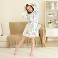 thumbnail image 3 of FORMRS Niños Bathrobe Unisex Hooded Robe Soft Plush Pajamas Sleepwear, Size 2-3T, Colorful Gummy Bears Pattern, 3 of 7