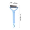 thumbnail image 4 of FEOLGEHLY Dematting Comb for Dogs Cats - Undercoat Rake Deshedding Brush, Stainless Steel with Rounded Tips for Pet Grooming, Removes Mats Tangles Loose Fur (Light Blue), 4 of 7