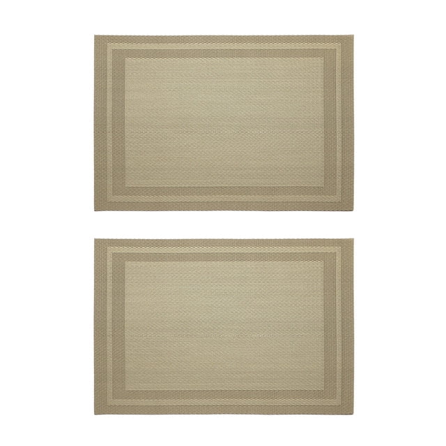 Manteles individuales Billuyoard trenzados PVC antideslizante Marrón 30*45cm