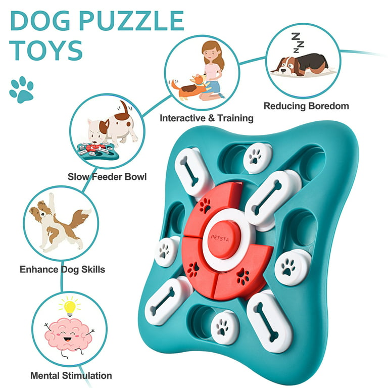 Pet Supplies : Dog Puzzle Toys, Squeaky Treat Dispensing Dog Enrichment Toys  for IQ Training and Brain Stimulation, Interactive Mentally Stimulating Toys  as Gifts for Puppies, Cats, Small, Medium, Large Dogs 