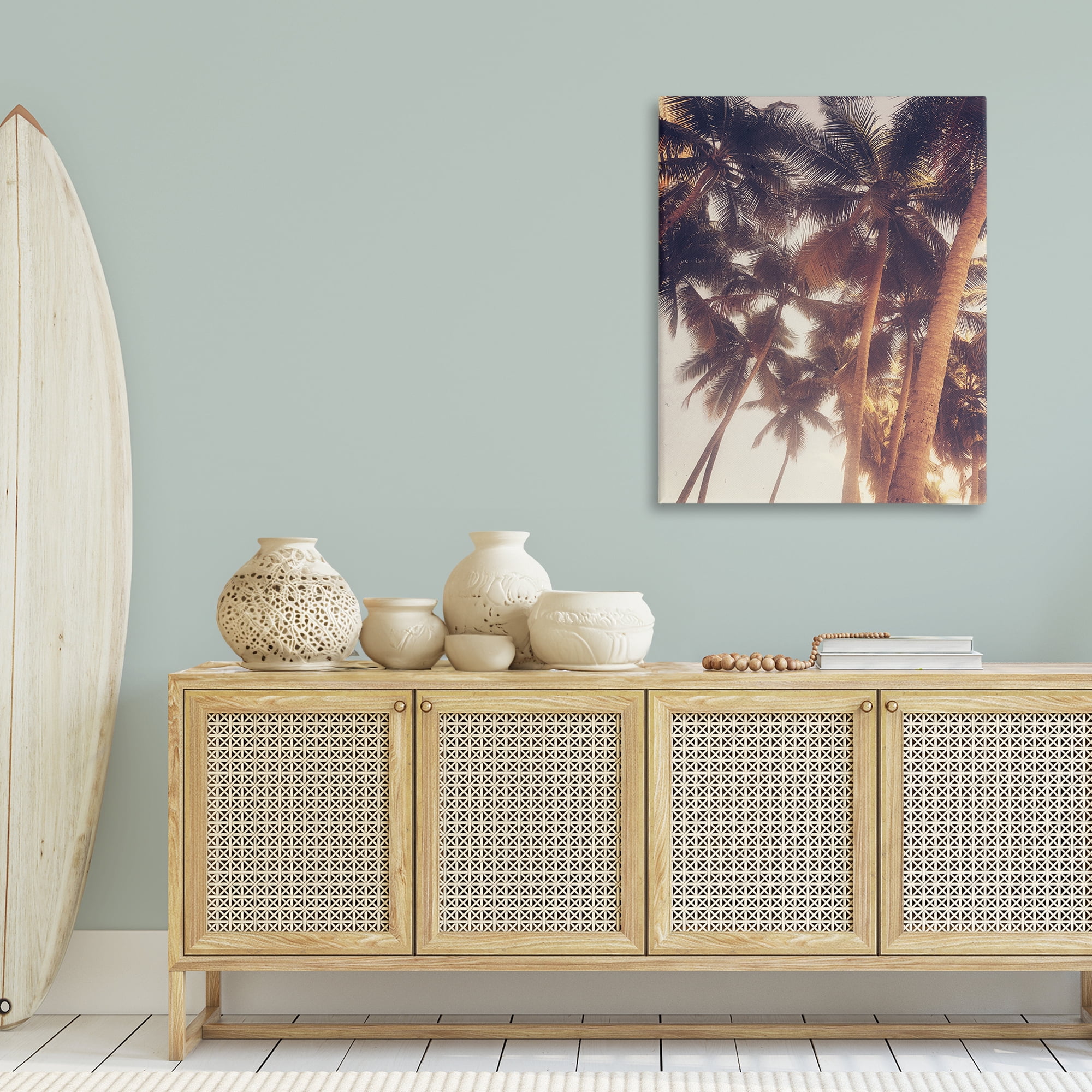 Stupell Industries Sunlit Palm Tree Plants & Flowers Photography Wrapped Canvas Art Print Wall Art, 30 x 40