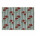thumbnail image 1 of Watercolor Cutting Board, Rose Pattern with Vertical Stripes Pattern Romantic Valentines Day, Decorative Tempered Glass Cutting and Serving Board, Small Size, Ruby Reseda Green Black, by Ambesonne, 1 of 1