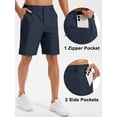 thumbnail image 4 of NEIKU Men's Casual Shorts 9" Lightweight Golf Shorts for Men Stretch with 3 Pockets Quick Dry Breathable Work Shorts Navy 4XL, 4 of 8