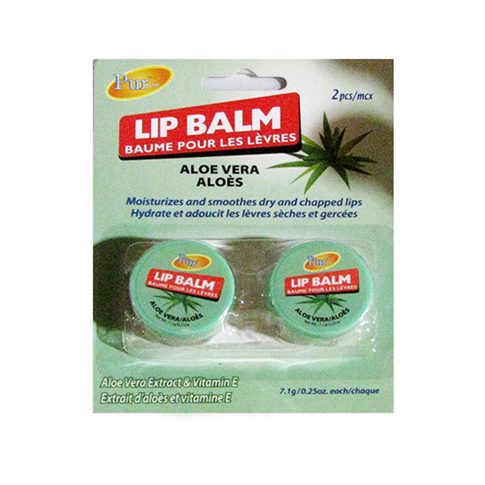 Lip Balm Aloe Vera (2 In 1 Pack) 306948 By Purest Walmart Canada