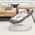 thumbnail image 6 of Babyeap Baby Swing for Infants - APP Remote Bluetooth Control, 5 Speed Settings, 10 Lullabies, USB Plug (Gray), 6 of 11