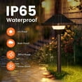 thumbnail image 4 of Gigalumi Warm White Solar LED Landscape Light , Gold-Red Bronze Aluminum, Waterproof Path Light 2-Pack, 4 of 7