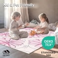 thumbnail image 4 of ODIKA 6' Machine Washable Non-Slip Area Rug, Whimsical Floral Motif in Pink and Tones High Traffic Rug, Pink, 393225, 4 of 5