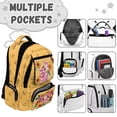 thumbnail image 6 of HUIACONG Axolotl Sunflower Backpack for Teens 12-18, 17 Inch Nature Print School Bag, Durable Lightweight Water Resistant Backpack for High School, 6 of 7