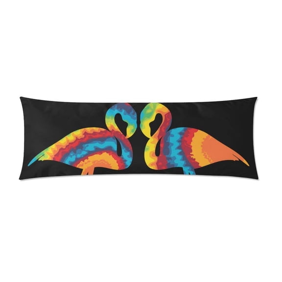 ABPHOTO Flamingo Love Body Pillow Covers Pillowcase Throw Pillows 20x60 inch