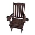 thumbnail image 5 of Innovaze Wooden Patio Glider for One Person with Cup Holder, Heavy Duty 600 lbs,for Outdoor Porch，Deep Brown, 5 of 8