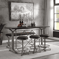 thumbnail image 4 of ACME Table Haute Comptoir de Cuisine Vangeline de Meubles Marron Récupéré, 4 of 4