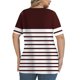 thumbnail image 4 of mfyjkho Tops Deportivos Para Mujer, Blusas De Verano Con Cuello En V Y Manga Corta Para Mujer, Tallas Grandes, Estampadas Tops Para Salir Xxxxxl, 4 of 6