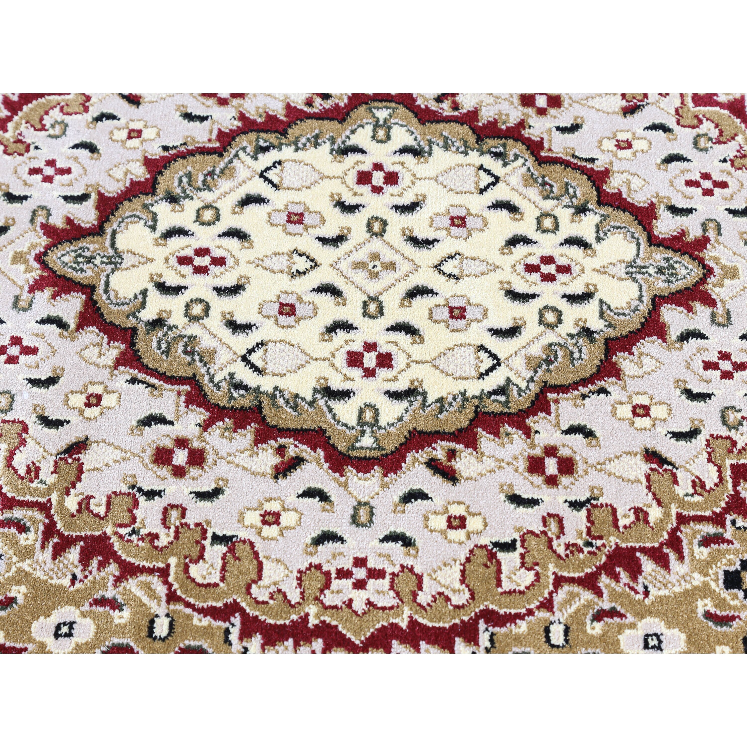 Linon Home Decor Persian Treasures Area Rug Collection, Black and Cream, 5' x 7.6'