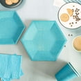 thumbnail image 5 of Hvmvliv Casual Dinnerware Sets 40Pcs Frosted Blue Tableware Set Paper Plates Paper Cups Paper Towels for Birthday Party Dessert Cakes Blue, 5 of 6
