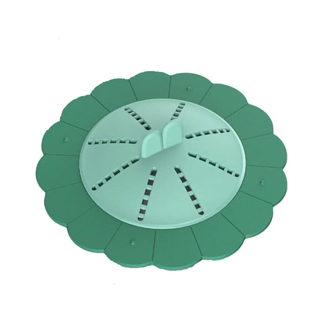 Injueey Cubierta de drenaje de suelo de silicona, desodorante desmontable, colador de baño colorido para el hogar, accesorios de filtro de pelo Juegos de accesorios de baño Verde Injueey HA065139-03B