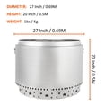 thumbnail image 3 of Garvee Fire Pits for Garden, 35.4 Inch Smokeless Fire Pit, 304 Stainless Steel Wood Burning Fireplaces with Removable Ash Pan & Stand, Portable Safe Burning Firepit ,Ideal for Outside Patio Camping, 3 of 7