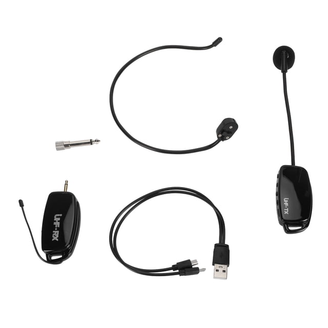 Auriculares inalámbricos con micrófono, reducción de ruido, pantalla Digital LED recargable, micrófono de cabeza UHF para escenario de enseñanza